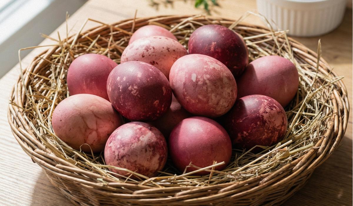 kuinka värjätä munat punajuurilla